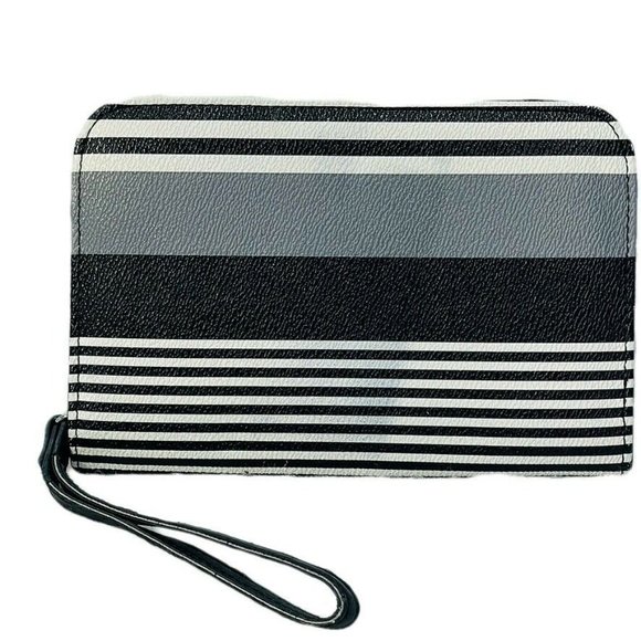 Vera Bradley Leather Accordion Wristlet Wallet Multi-Color Striped - Picture 4 of 7
